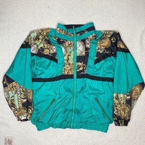 Vintage Olympic Exposure Colorblack Clocks Track Jacket: Size Small